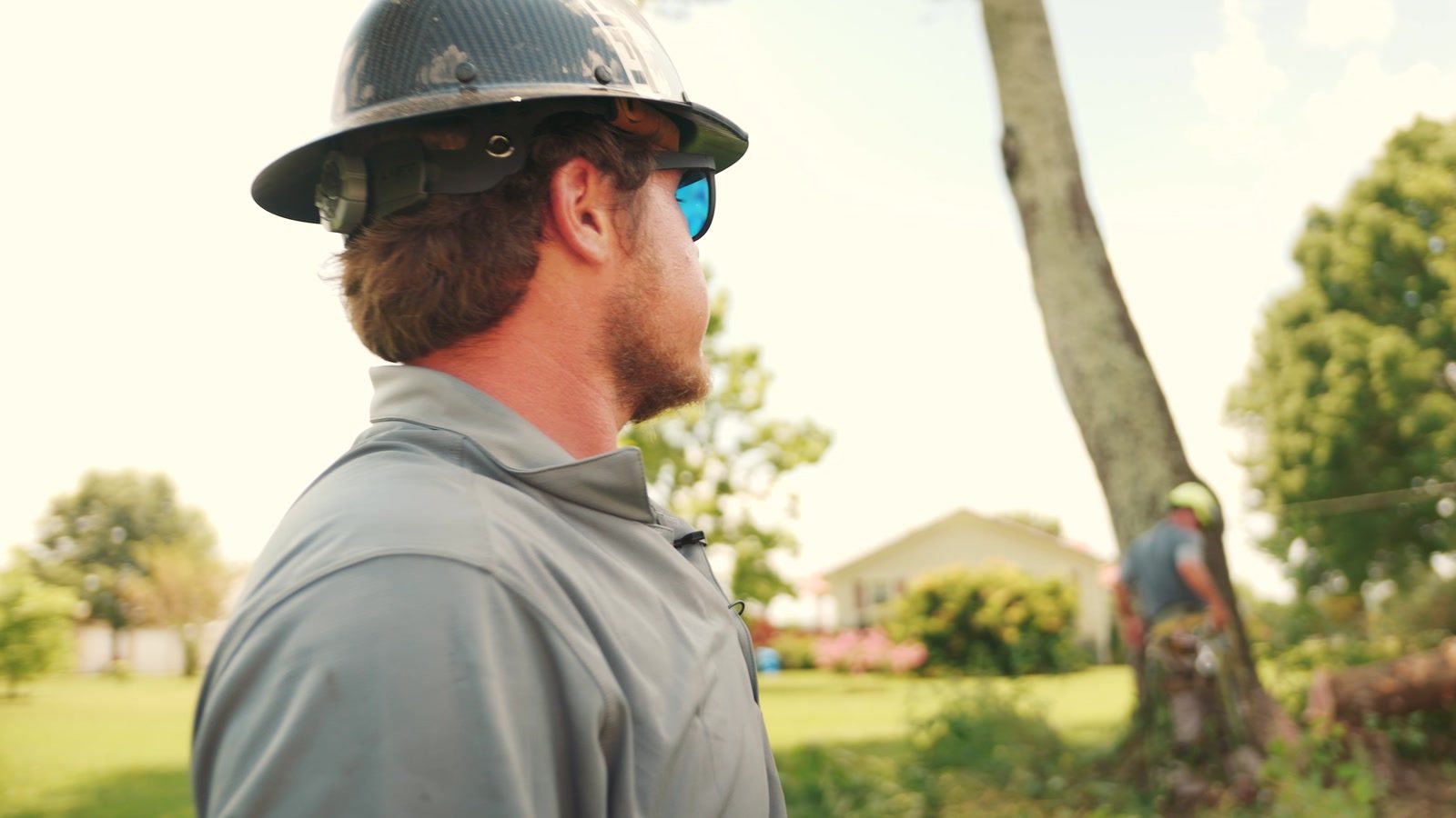 Southeastern Tree Pros crew member on a residential job site in Talladega County, Alabama